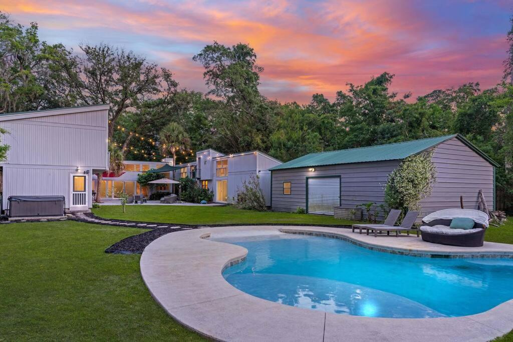 2 King Suites~Private Pool+Hot Tub~2Mi From Beach St. Simons Island Exterior foto