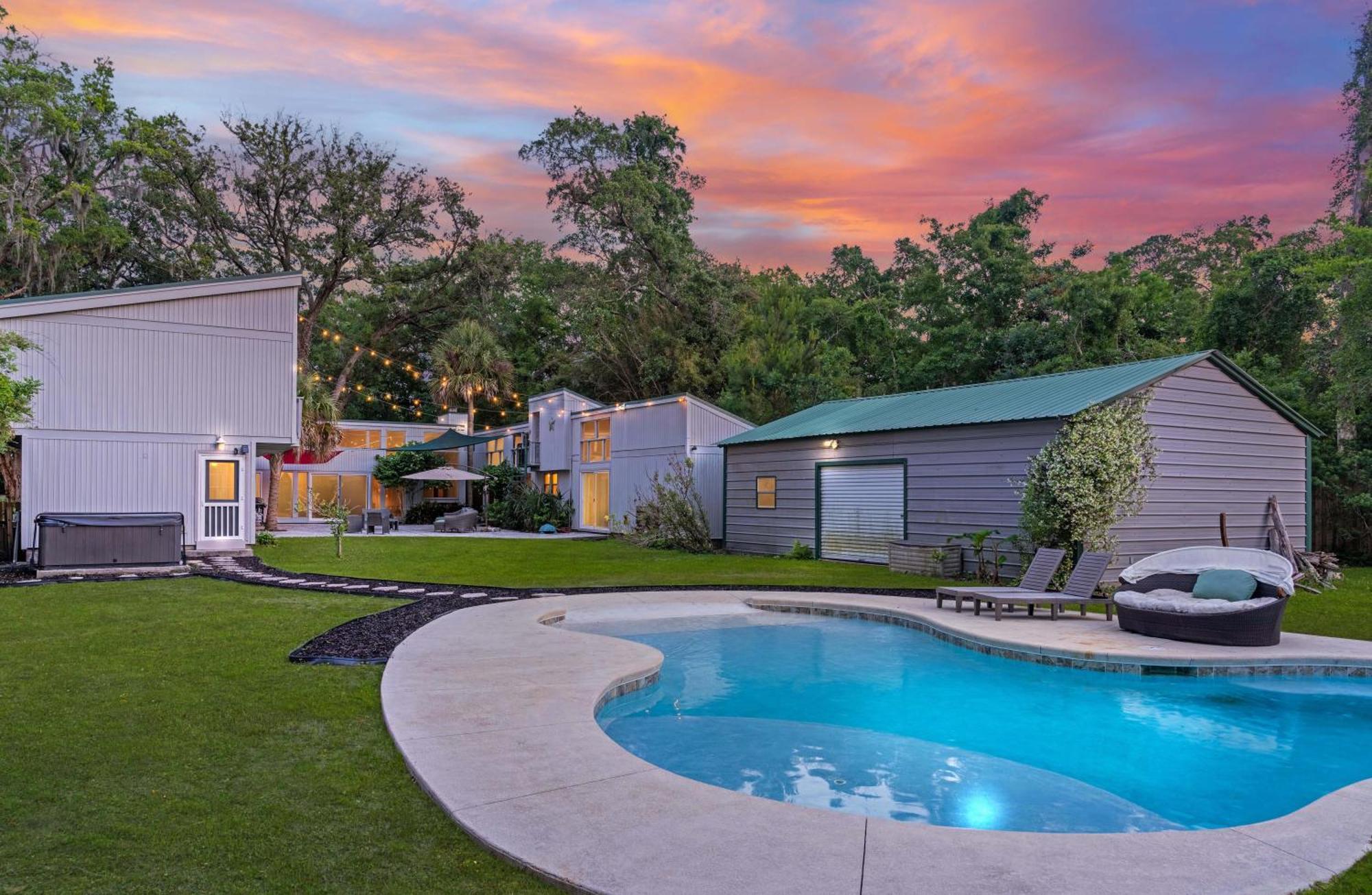2 King Suites~Private Pool+Hot Tub~2Mi From Beach St. Simons Island Exterior foto